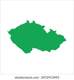Mapa del icono de la República Checa. Ilustración Vector gráfico del mapa de la República Checa.