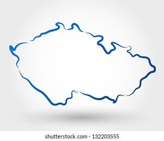 Map Of Czech Republic. Map Concept