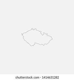 Map of Czech Republic graphic element Illustration template