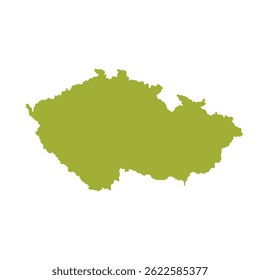 Mapa da República Tcheca, silhueta de sinais. World Map Globe (em inglês). Ilustração de vetor isolada em fundo branco. continente europeu.
