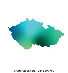 Map of Czech Republic, sign silhouette. World Map Globe. Vector Illustration isolated on white background. Europe continent.