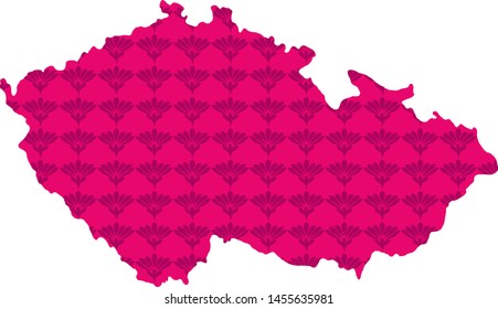 map of Czech Republic. vector illustration