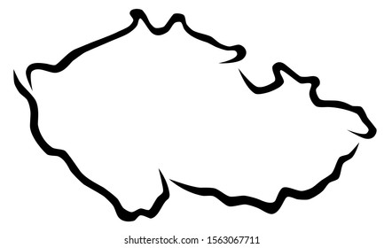 Map of Czech republic vector illustration
