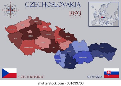 Map of Czechoslovakia