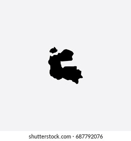 Map of Dadra and Nagar Haveli - India Vector Illustration Silhouette Design