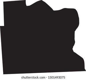 map of dakota county in state of nebraska