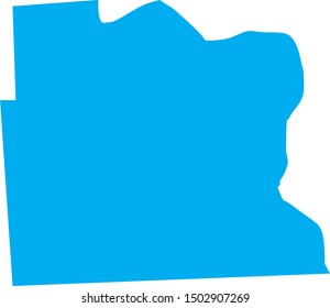 map of dakota county in state of nebraska