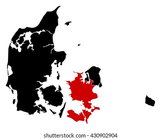 Map - Danmark, Zealand