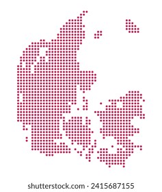 Map of Dannmark from dots