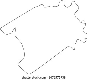 Map of Darlington County in the state of South Carolina