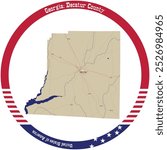 Map of Decatur County in Georgia, USA arranged in a circle.