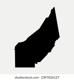 Map of DeKalb County - Alabama - United States outline silhouette graphic element Illustration template design
