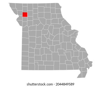 Mapa de DeKalb en Missouri en blanco