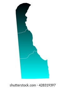 Map of Delaware