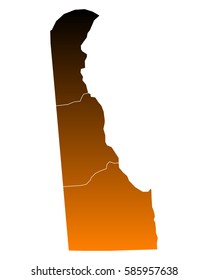Map of Delaware