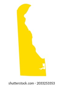 Map of Delaware on white