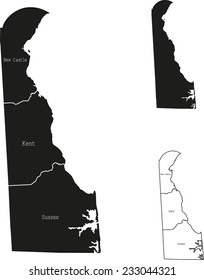 map of Delaware state