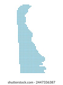 Map of Delaware state from dots