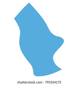 Map of Delaware State on a white background, Vector illustration