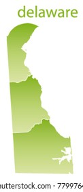 map of delaware state, usa