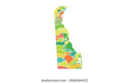 Map of the Delaware state.used for education,Travel worldwide, earth geography website layouts, background, Study geography,work in graphics.Suitable for tourists students and graphic design.