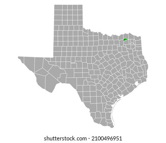 Map of Delta in Texas on white