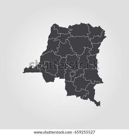 Map of Democratic Republic of the Congo