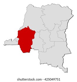 Map - Democratic Republic of the Congo, Bandundu