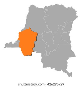 Map - Democratic Republic of the Congo, Bandundu