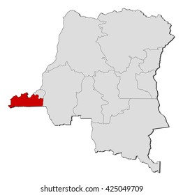Map - Democratic Republic of the Congo, Bas-Congo
