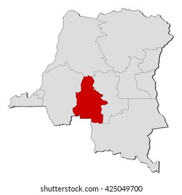 Map - Democratic Republic of the Congo, Kasai-Occidental