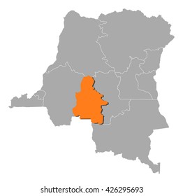 Map - Democratic Republic of the Congo, Kasai-Occidental