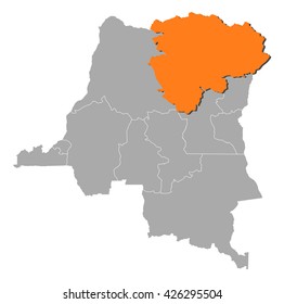 Map - Democratic Republic of the Congo, Orientale