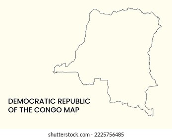 Map of democratic republic of the congo, Outline Map democratic republic of the congo vector Illustration, Map of democratic republic of the congo with an outline. democratic republic of the congo map