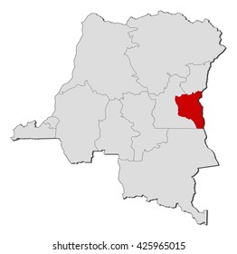Map - Democratic Republic of the Congo, South Kivu