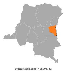 Map - Democratic Republic of the Congo, South Kivu