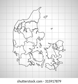 map of Denmark