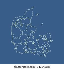 map of Denmark