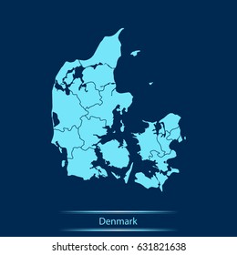 map of Denmark