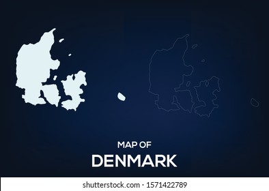 Map of Denmark. Abstract design, vector illustration by using adobe illustrator. Denmark map