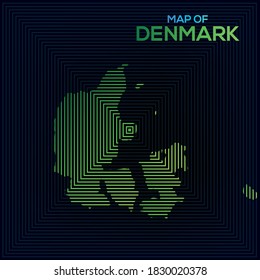 Map of Denmark. Abstract design, vector illustration by using adobe illustrator. Denmark map for use any where. 