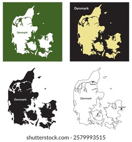 Map of denmark icon vector illustration simple design