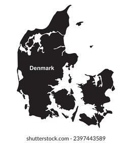 Map of denmark ikon vector illustration simple design