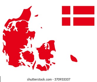 Map of Denmark for your design, concept Illustration.