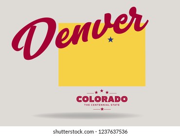 Map of Denver, Colorado Vector EPS 10.