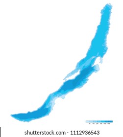 A Map Of The Depths Of Lake Baikal