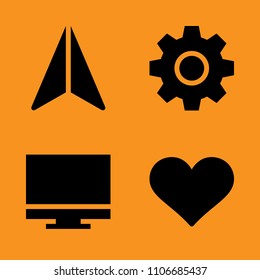 map, design, app and vote icons set. Vector illustration for web and design