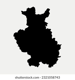 Map of Detmold - North Rhine-Westphalia - Germany region outline silhouette graphic element Illustration template design
