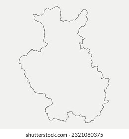 Map of Detmold - North Rhine-Westphalia - Germany region outline silhouette graphic element Illustration template design
