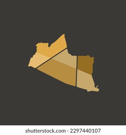 Map of DI Yogyakarta geometric simple design